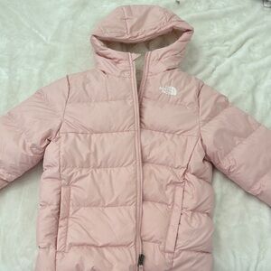 The North Face Pink Puffer Jacket with Hood